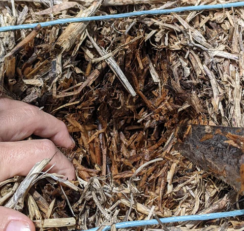 straw bales conditioning process step 1